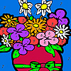 Spring house flowers coloring