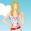 Super model at beach