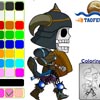 TAOFEWA - Skeletal Warrior Chibi - Coloring Game (walk01)