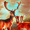 Three brown deer family slide puzzle