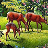 Three friends in the woods slide puzzle