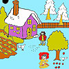 Winter and apples coloring