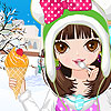 Winter Ice Cream Girl