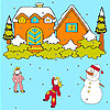 Winter night coloring