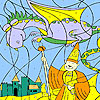 Wizard and dragon coloring