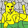 Yellow cat coloring