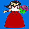Young  confused bride coloring